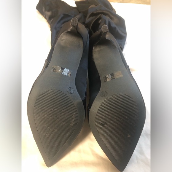WILD DIVA RUCHED HIGH HEEL BOOTS SIZE:9 - Picture 4 of 5